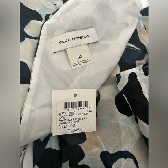 NWT Club Monaco Silk Faux Wrap Tank Dress - Picture 5 of 7